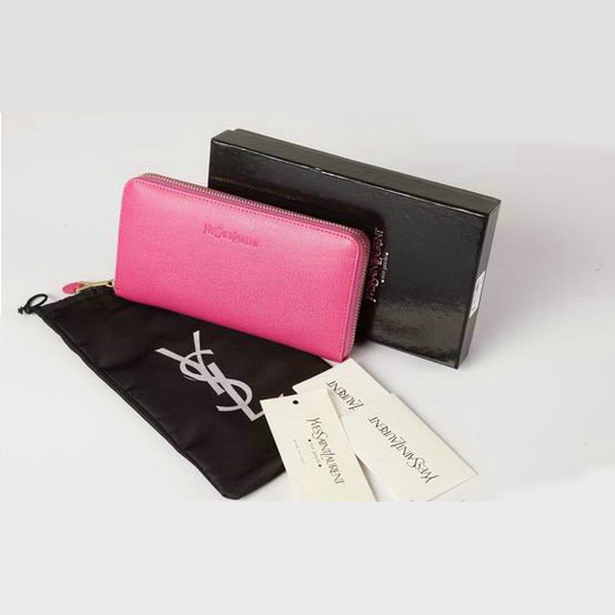 241153 Yves Saint Laurent Zippy Wallet 241153 Rosy